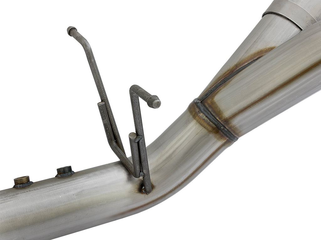 aFe Large Bore-HD 4in 409-SS DPF-Back Exhaust w/Dual Polished Tips 2017 GM Duramax V8-6.6L (td) L5P aFe AFE49-44086-P