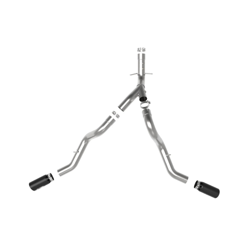 aFe Large Bore-HD 4in 409SS DPF-Back Exhaust System w/Black Tip 20 GM Diesel Trucks V8-6.6L (td) L5P - aFe 49-44126-B