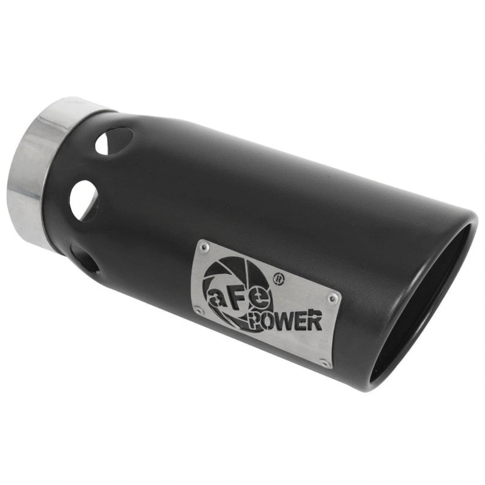aFe Large Bore-HD 4in 409SS DPF-Back Exhaust System w/Black Tip 20 GM Diesel Trucks V8-6.6L (td) L5P - aFe 49-44126-B