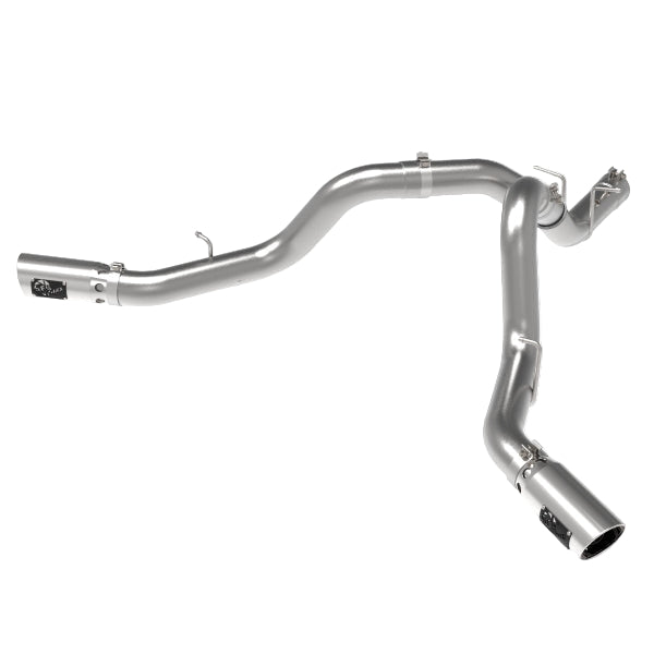 aFe Large Bore-HD 4in 409SS DPF-Back Exhaust System w/Polished Tips 20 GM Diesel Trucks V8-6.6L aFe AFE49-44126-P