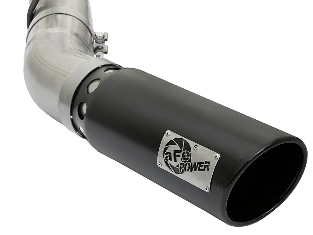 aFe LARGE BORE HD 5in 409-SS DPF-Back Exhaust w/Black Tip 2017 GM Duramax V8-6.6L (td) L5P aFe AFE49-44085-B