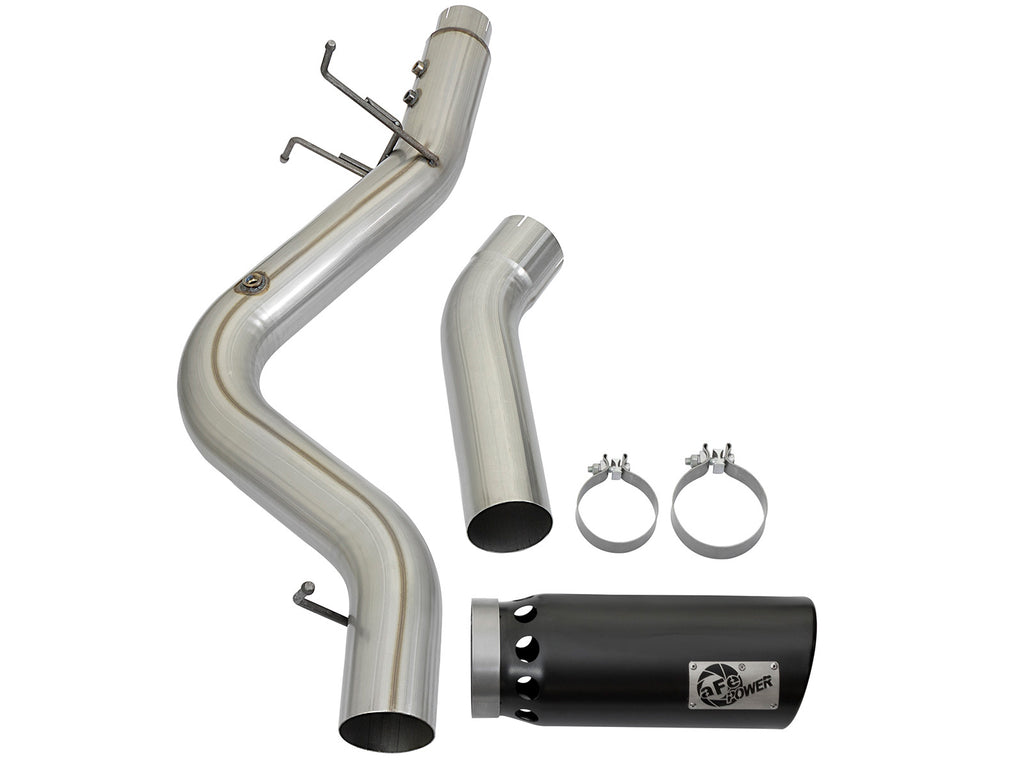 aFe LARGE BORE HD 5in 409-SS DPF-Back Exhaust w/Black Tip 2017 GM Duramax V8-6.6L (td) L5P aFe AFE49-44085-B