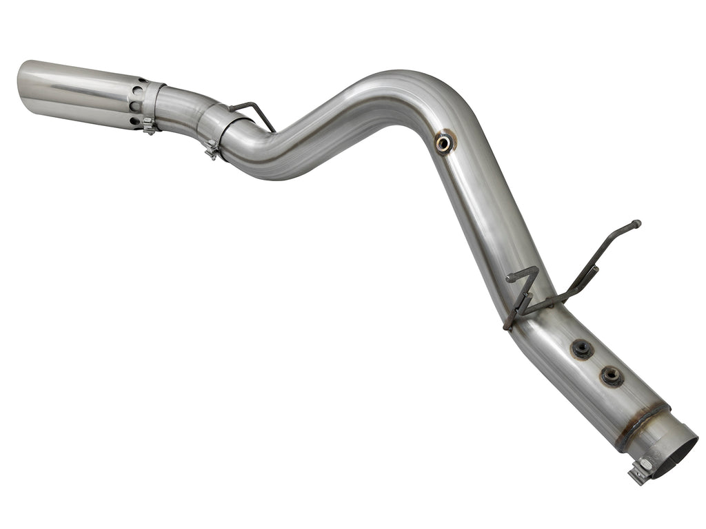 aFe LARGE BORE HD 5in 409-SS DPF-Back Exhaust w/Polished Tip 2017 GM Duramax V8-6.6L (td) L5P aFe AFE49-44085-P