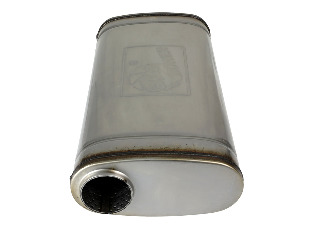 aFe MACH Force XP 304 Stainless Steel Muffler 2.5in Center/Offset 18in L x 9in W x 4in H aFe AFE49M30019