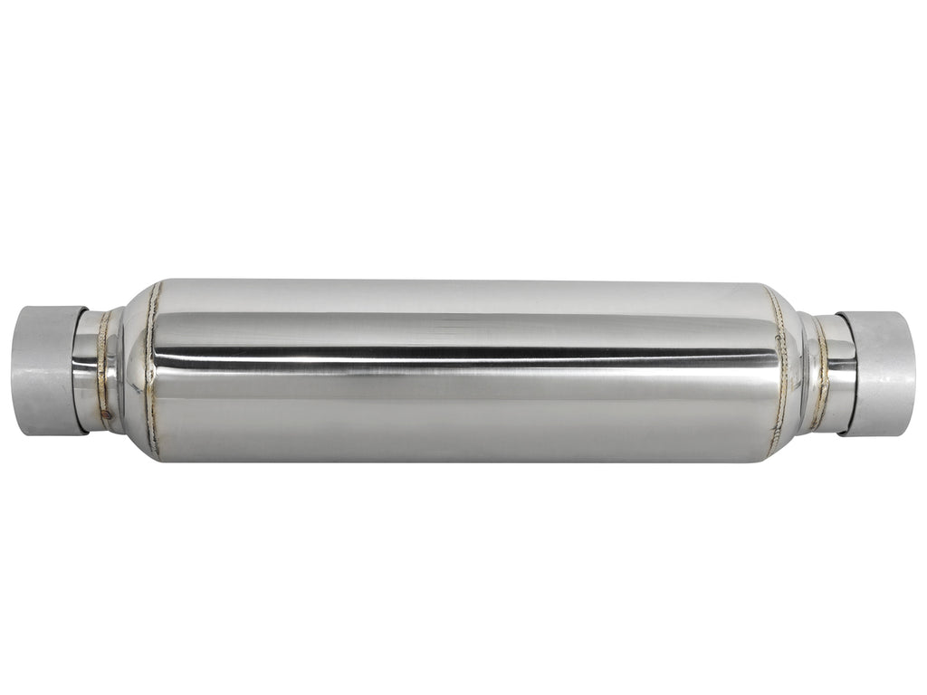 aFe MACH Force-Xp 304 Stainless Steel Resonator 2.5in Inlet/Outlet x 4in Dia x 15in Body x 19in L aFe AFE49M10002