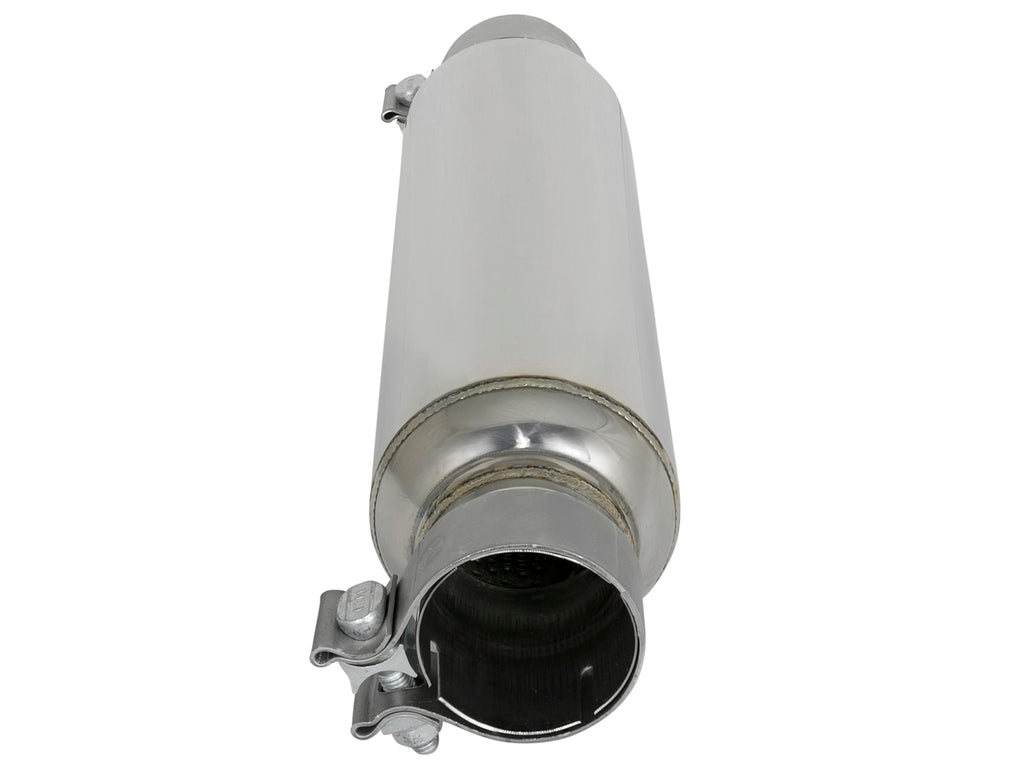 aFe MACH Force-Xp 304 Stainless Steel Resonator 2.5in Inlet/Outlet x 4in Dia x 15in Body x 19in L aFe AFE49M10002