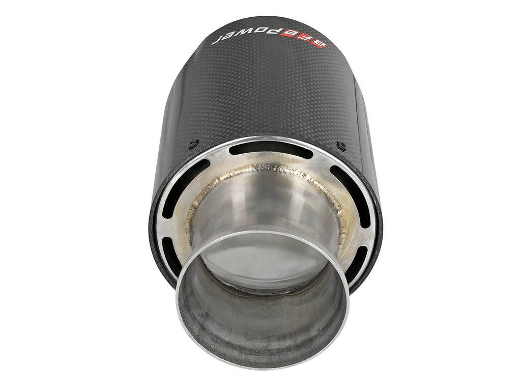 aFe MACH Force-XP 4-1/2in Carbon Fiber OE Replacement Exhaust Tips - 15-19 Dodge Charger/Hellcat aFe AFE49C32068-C