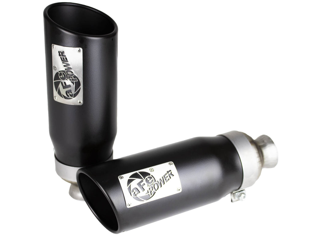 aFe MACH Force-XP 4-1/2in Steel OE Replacement Exhaust Tips - 2021+ Dodge Ram (5.7L V8) - Black aFe AFE49C42073-B