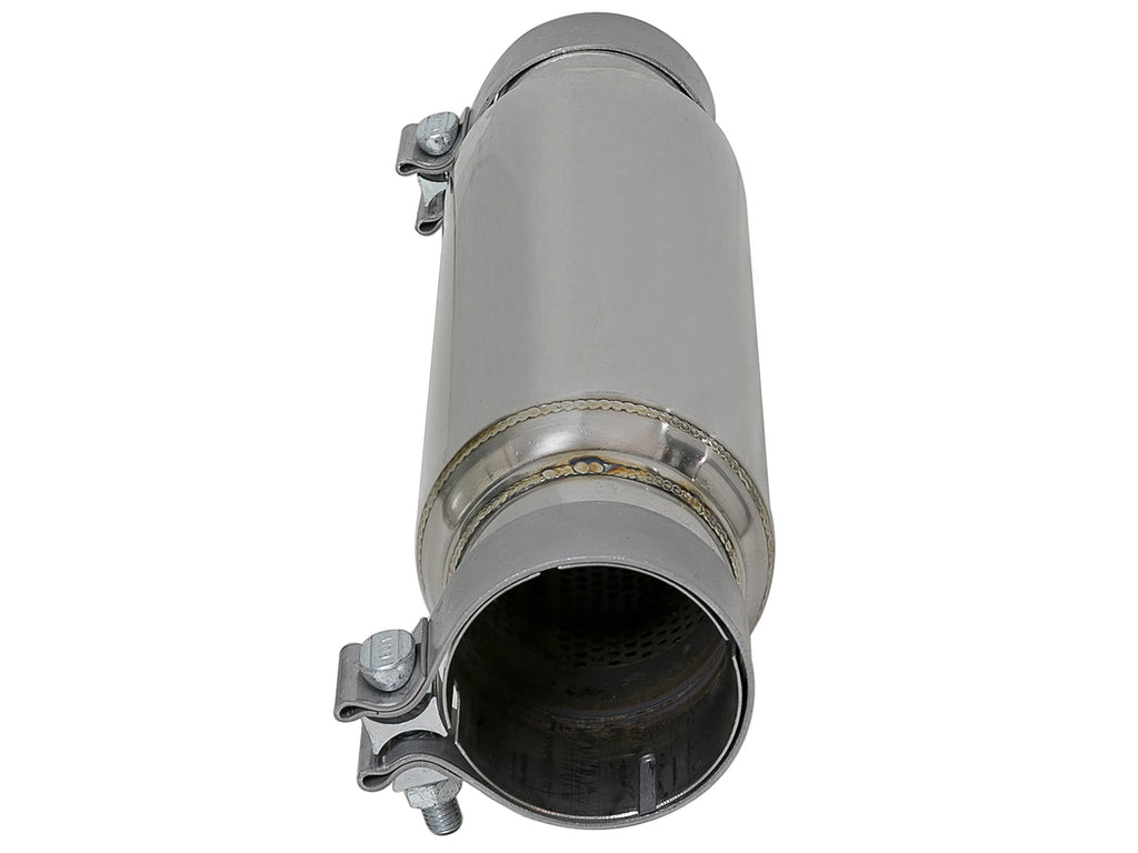 aFe MACH Force-Xp 409 SS Resonator 3in. Inlet/Outlet / 4in. Diameter / 12in. Body / 16in. Length aFe AFE49M10001