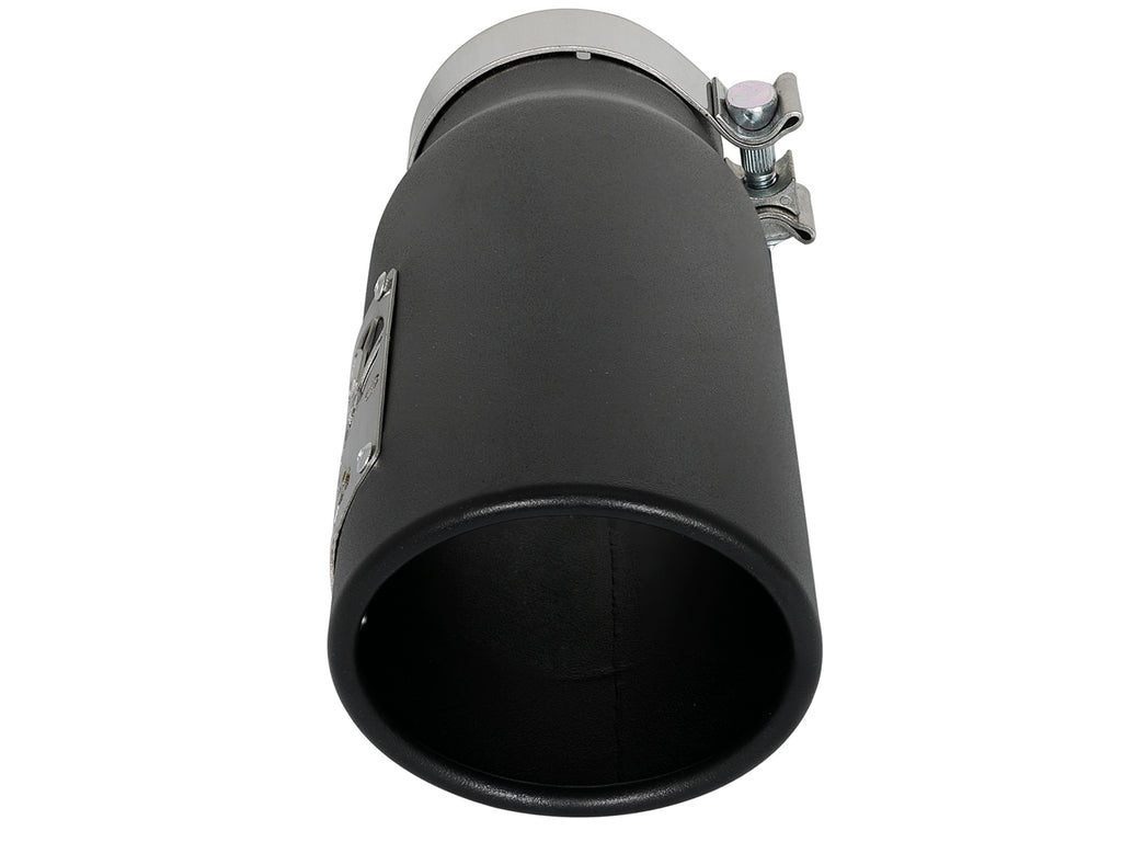 aFe MACH Force-Xp 409 Stainless Steel Exhaust Tip 3.5 In x 4.5in Out x 12in L Clamp-On aFe AFE49T35451-B12