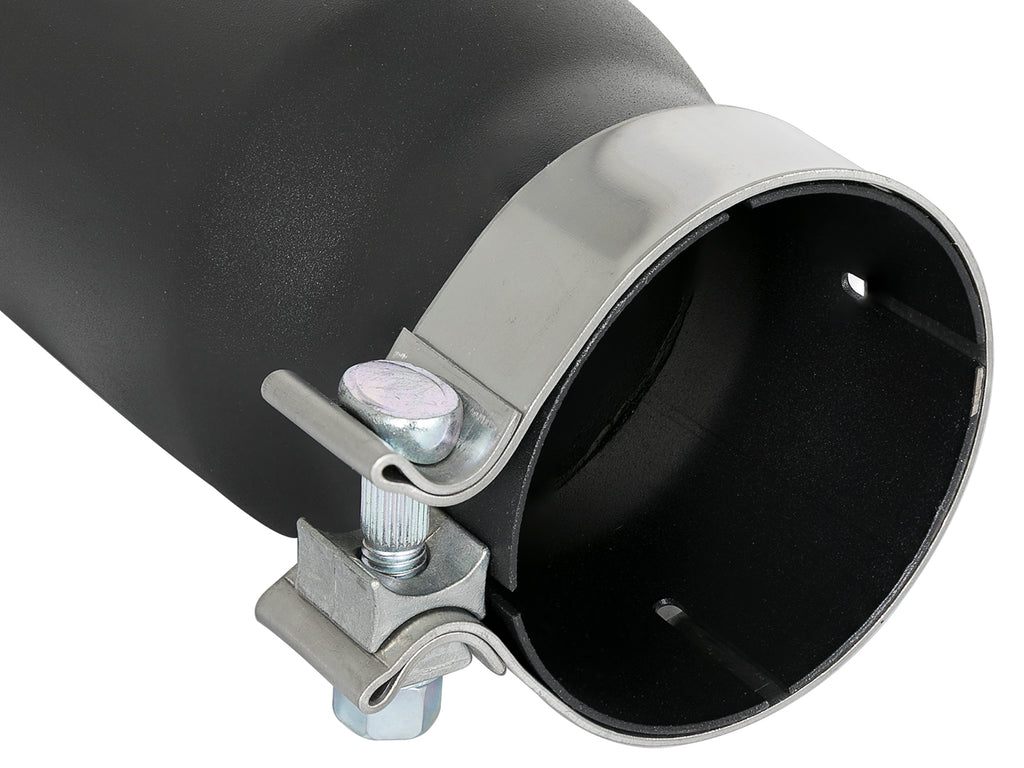 aFe MACH Force-Xp 409 Stainless Steel Exhaust Tip 3.5 In x 4.5in Out x 12in L Clamp-On aFe AFE49T35451-B12