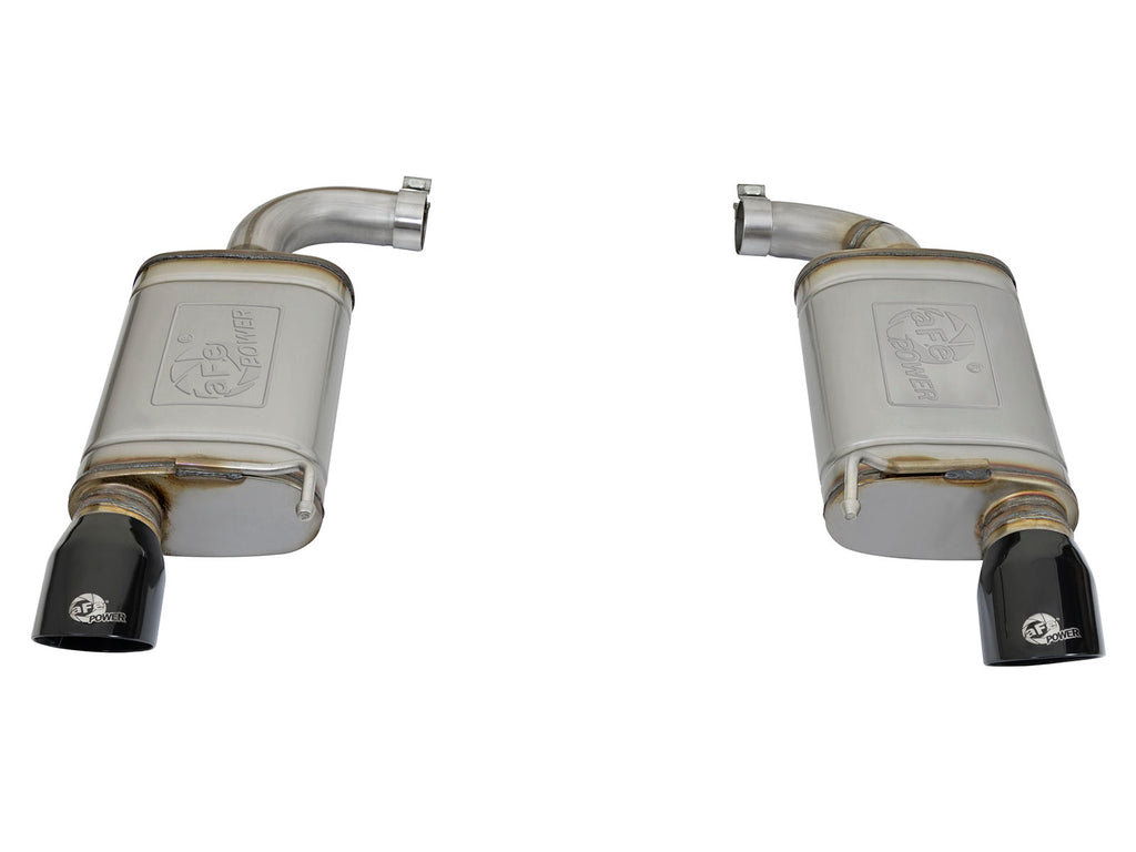 aFe MACHForce XP 2.5in 409 Stainless Axle Back Exhaust w/ Black Tips 15-17 Ford Mustang I4-2.3L (t) aFe AFE49-43085-B