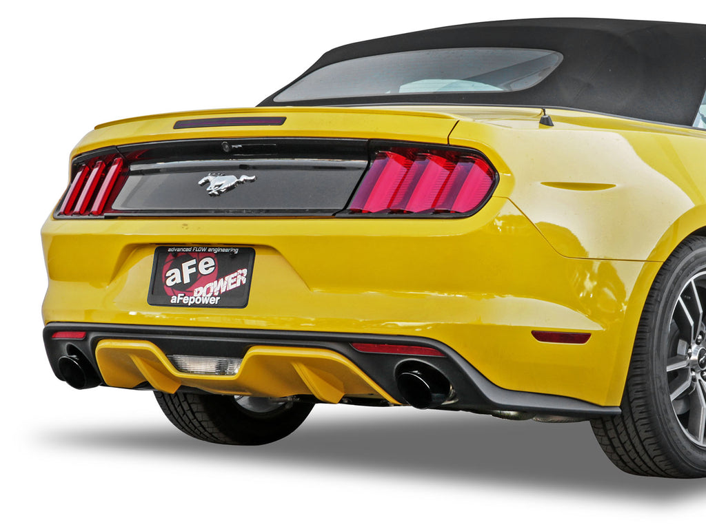 aFe MACHForce XP 2.5in 409 Stainless Axle Back Exhaust w/ Black Tips 15-17 Ford Mustang I4-2.3L (t) aFe AFE49-43085-B