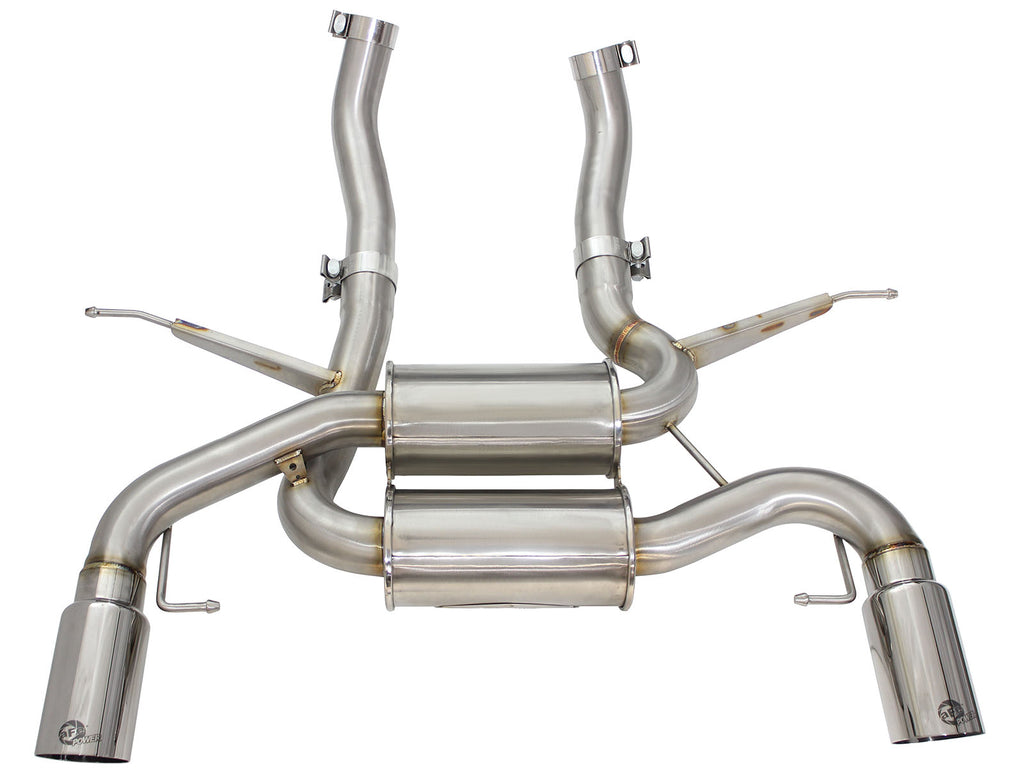 aFe MACHForce XP 2.5in Axle Back Stainless Exhaust w/ Polished Tips 07-13 BMW 335i 3.0L L6 (E90/92) aFe AFE49-36327-P