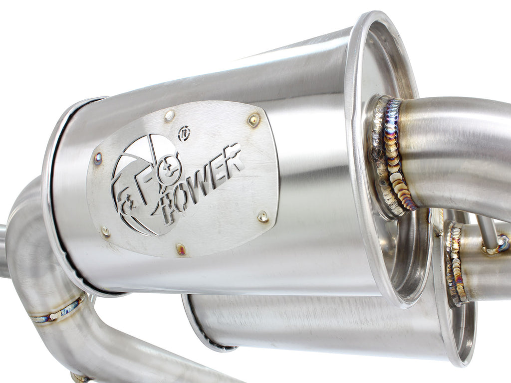 aFe MACHForce XP 2.5in Axle Back Stainless Exhaust w/ Polished Tips 07-13 BMW 335i 3.0L L6 (E90/92) aFe AFE49-36327-P