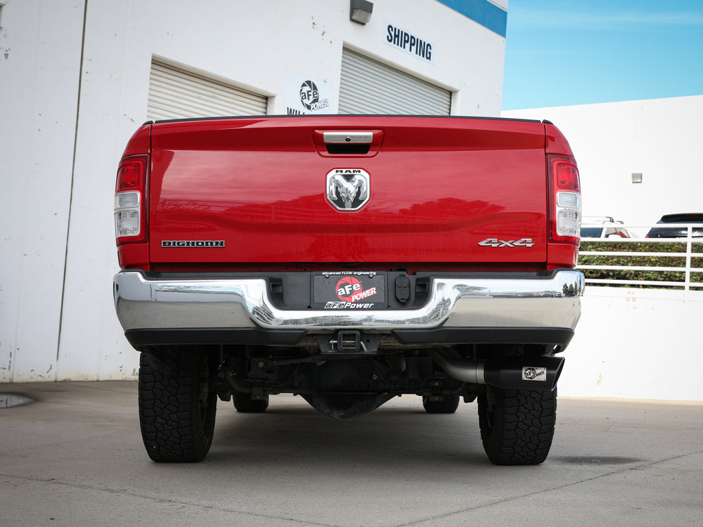 aFe MACHForce XP 4in Exhausts Cat-Back SS Side Exit 14-17 Dodge Ram 2500 V8-6.4L Hemi w/ Black Tips aFe AFE49-42056-B
