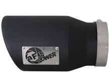 Load image into Gallery viewer, aFe MACHForce XP 5in 304 Stainless Steel Exhaust Tip 5 In x 7 Out x 12L in Bolt On Right - Black aFe AFE49T50702-B12