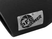 Load image into Gallery viewer, aFe MACHForce XP 5in 304 Stainless Steel Exhaust Tip 5 In x 7 Out x 12L in Bolt On Right - Black aFe AFE49T50702-B12