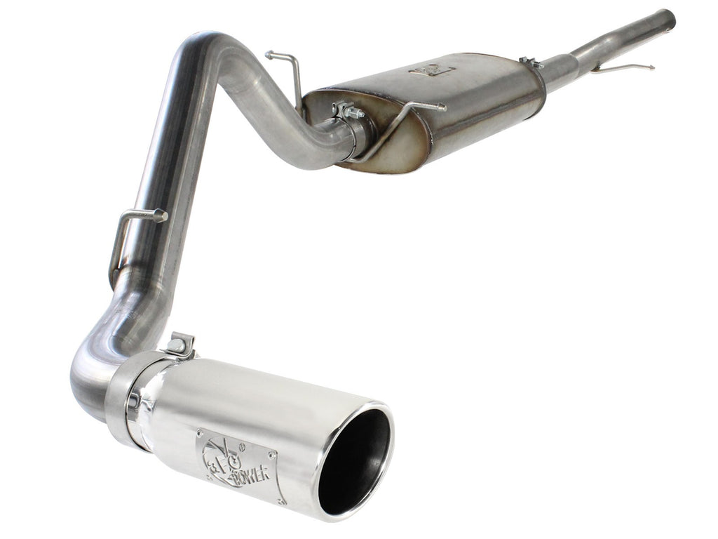aFe MACHForce XP Exh CB,Stainless steel GM Silverado/Sierra 1500 2014 V*-5.3/6.2L Polished tip aFe AFE49-44038-P
