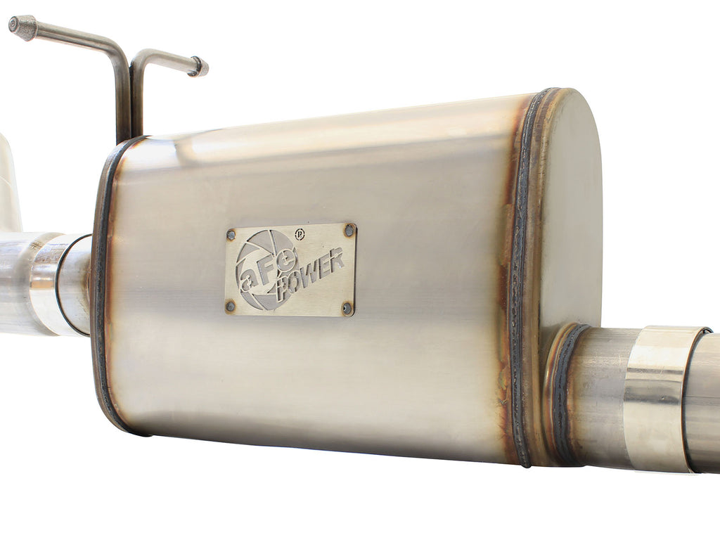 aFe MACHForce XP Exhaust 3in-3.5in SS Single Side Ext CB w/ Polish Tip 99-04 Ford F-250 V8 5.4L/6.8L aFe AFE49-43076-P