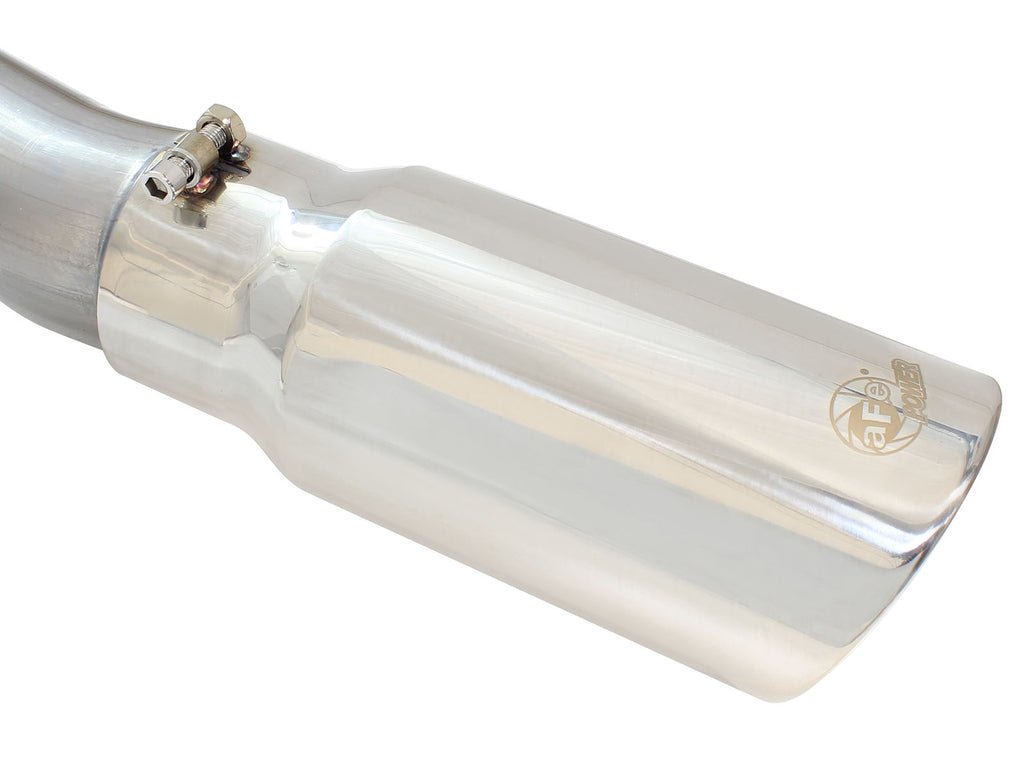 aFe MACHForce XP Exhaust 3in-3.5in SS Single Side Ext CB w/ Polish Tip 99-04 Ford F-250 V8 5.4L/6.8L aFe AFE49-43076-P
