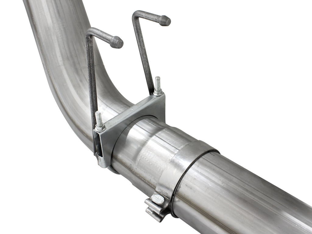 aFe MACHForce XP Exhaust 5in DPF-Back Stainless Steel Exhaust 2015 Ford Turbo Diesel V8 6.7L No Tip aFe AFE49-43064