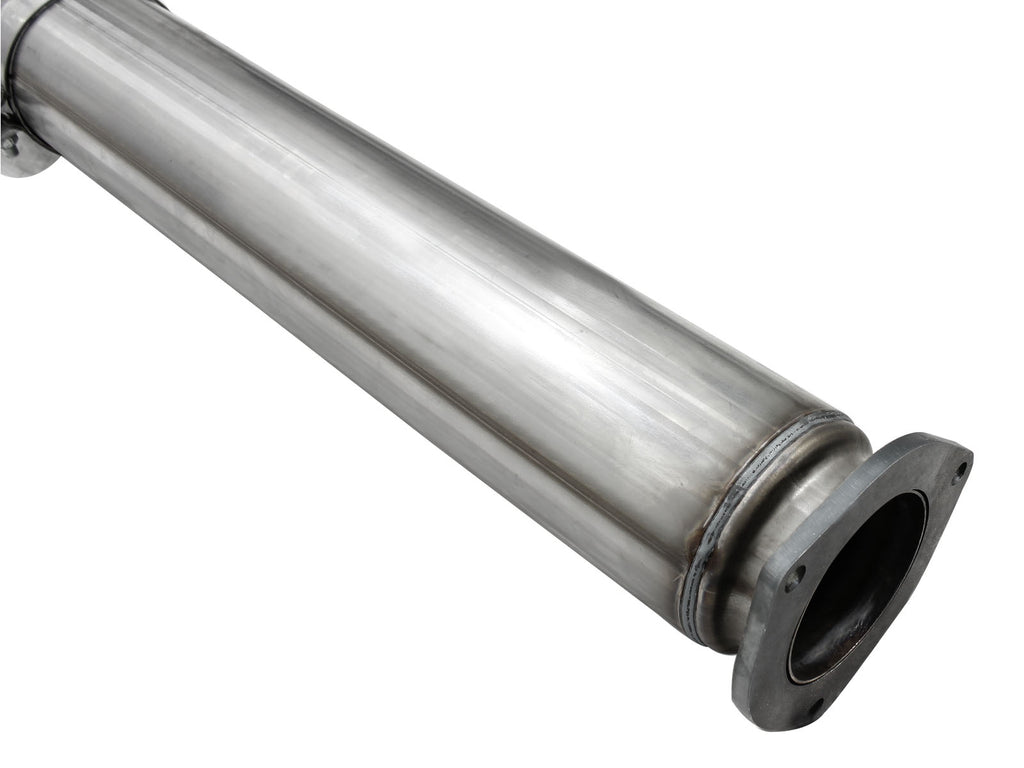 aFe MACHForce XP Exhaust 5in DPF-Back Stainless Steel Exhaust 2015 Ford Turbo Diesel V8 6.7L No Tip aFe AFE49-43064