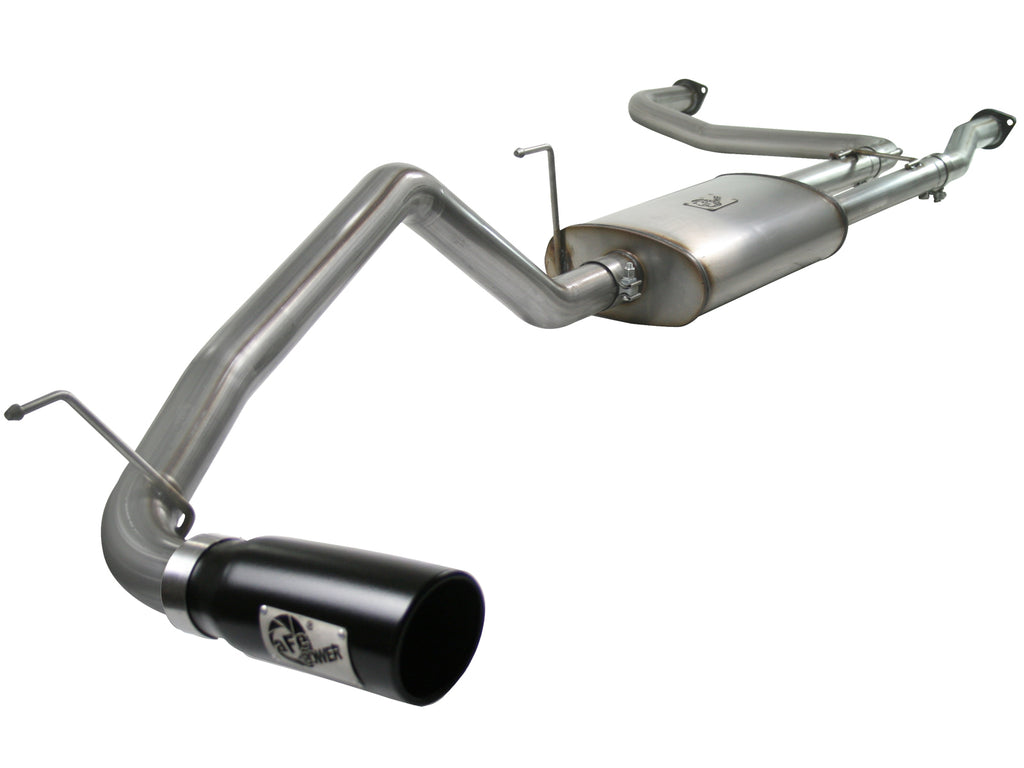 aFe MACHForce XP Exhaust Cat-Back 2.5/3in SS-409 w/ Black Tip 04-12 Nissan Titan V8 5.6L aFe AFE49-46102-B