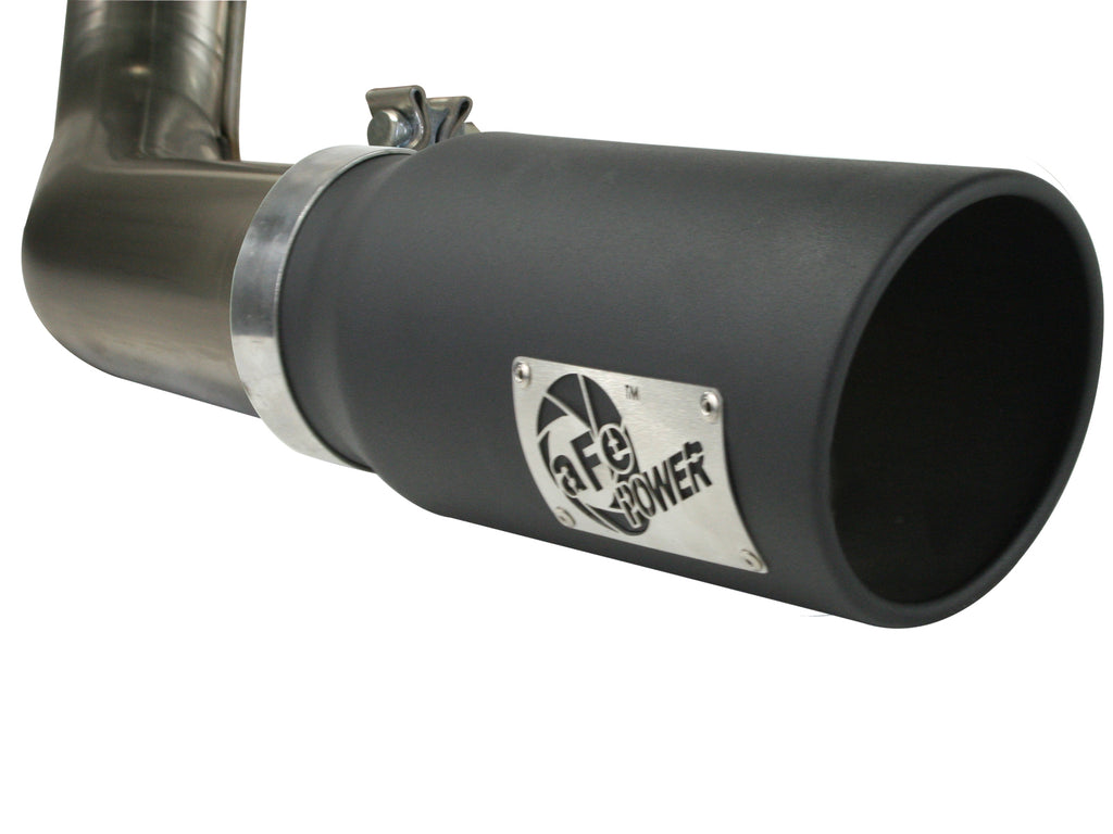 aFe MACHForce XP Exhaust Cat-Back SS-409 4in Black Tip 11-12 Ford F-150 EcoBoost V6-3.5L (tt) aFe AFE49-43041-B