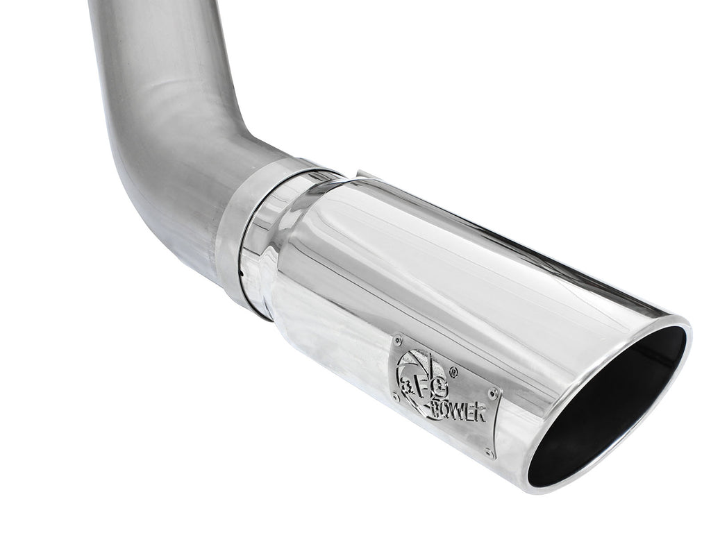 aFe MACHForce XP Exhaust Large Bore 5in DPF-Back Alu. 13-15 Dodge Trucks L6-6.7L (td) *Polish Tip aFe AFE49-02051-1P