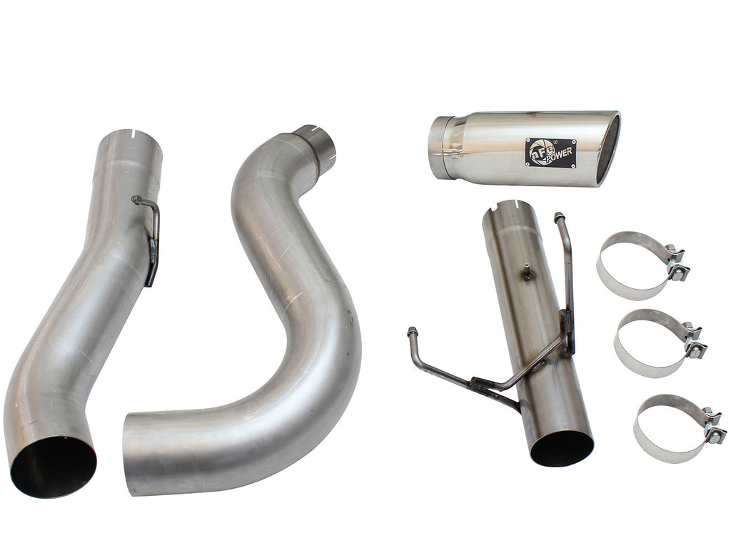 aFe MACHForce XP Exhaust Large Bore 5in DPF-Back Alu. 13-15 Dodge Trucks L6-6.7L (td) *Polish Tip aFe AFE49-02051-1P