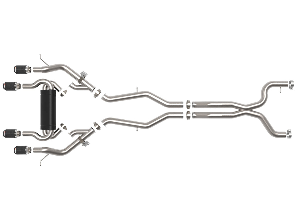aFe MACHForce XP Exhausts Cat-Back 2019+ BMW M2 Competition L6-3.0L w/Carbon Tips aFe AFE49-36351-C