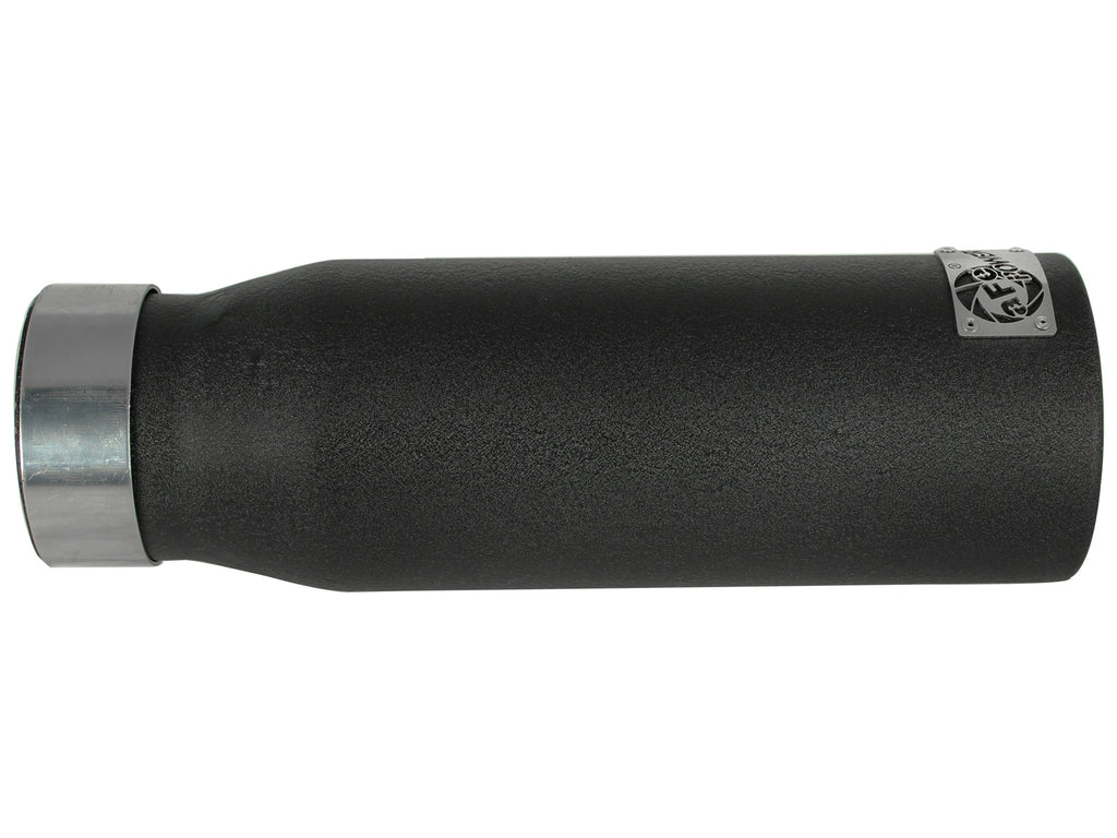 aFe MACHForce XP Exhausts Tips SS-304 EXH Tip 3in x 4Out x 12L Bolt-On (blk) aFe AFE49-92043-B