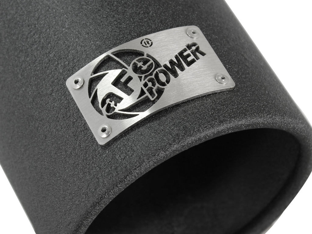 aFe MACHForce XP Exhausts Tips SS-304 EXH Tip 3in x 4Out x 12L Bolt-On (blk) aFe AFE49-92043-B