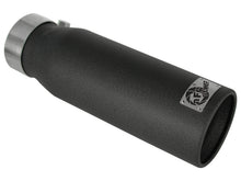 Load image into Gallery viewer, aFe MACHForce XP Exhausts Tips SS-304 EXH Tip 3in x 4Out x 12L Bolt-On (blk) aFe AFE49-92043-B