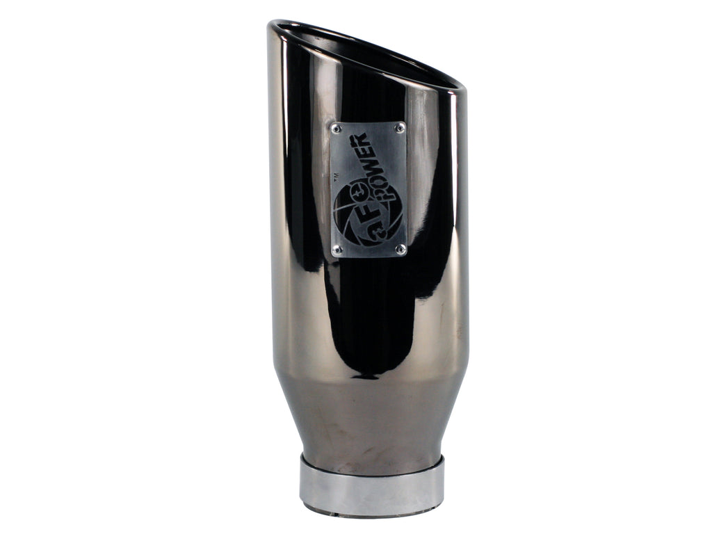 aFe MACHForce XP Exhausts Tips SS-304 EXH Tip 4In x 6Out x 15L Bolt-On (blk chrome) aFe AFE49-92018-BC