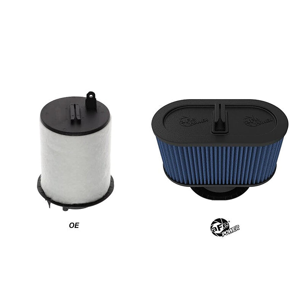 aFe Pro DRY S air filter unmounted, angle view