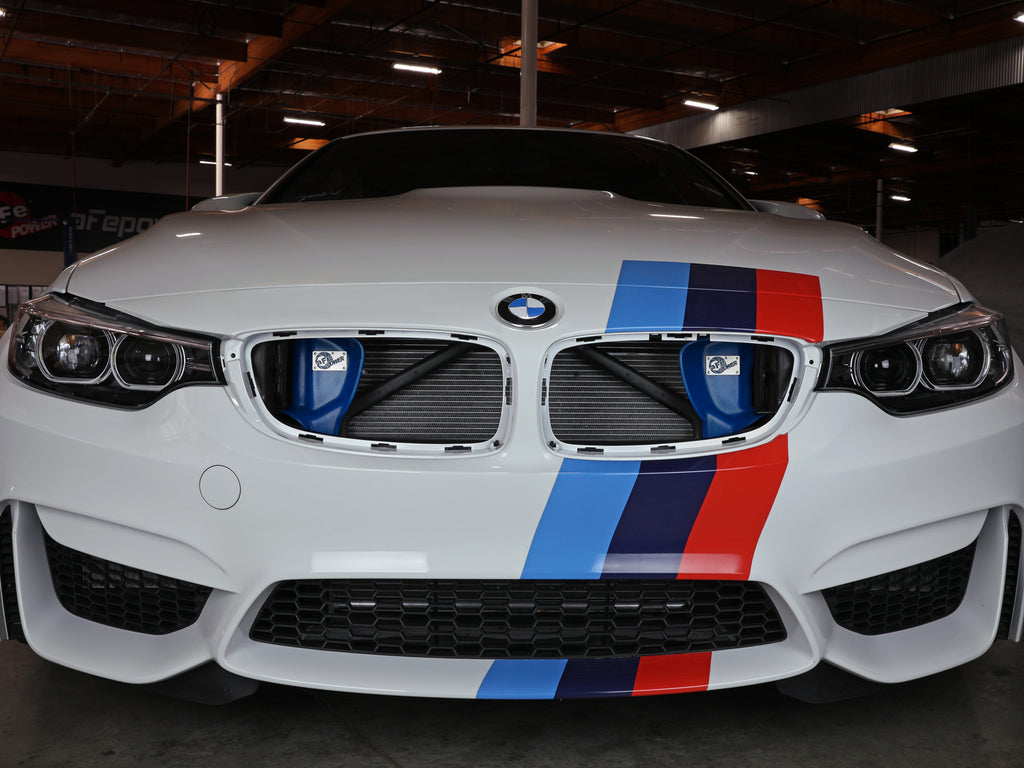 aFe Magnum FORCE Dynamic Air Scoop 15-18 BMW M3/15-20 M4 - Blue aFe AFE54-13032SL