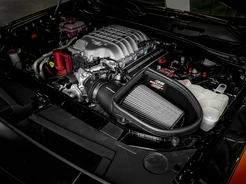 aFe Magnum Force Stage-2 Track Series Carbon Fiber AIS w/Pro Dry S Media-18 Dodge Challenger V8-6.2L aFe AFE57-10001D