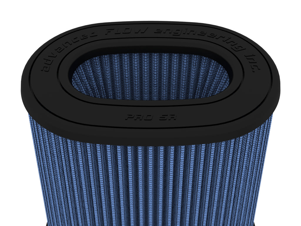 aFe MagnumFLOW Air Filter Pro 5 R 6.75inX4.75in F x 8.25inX6.25in B (INV) x 7.25X5in T (INV) x 9in aFe AFE24-91092