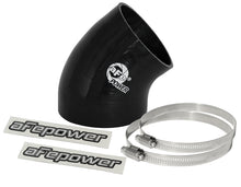 Load image into Gallery viewer, aFe MagnumFORCE Cold Air Int Sys Spare Parts Kit (4-3.5in ID x 40 Deg) Elbow Reducing Coupler - Blk aFe AFE59-00047