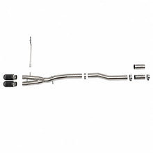 Load image into Gallery viewer, Carbon fiber exhaust tips on aFe MACH Force-Xp Mini Cooper S cat-back system