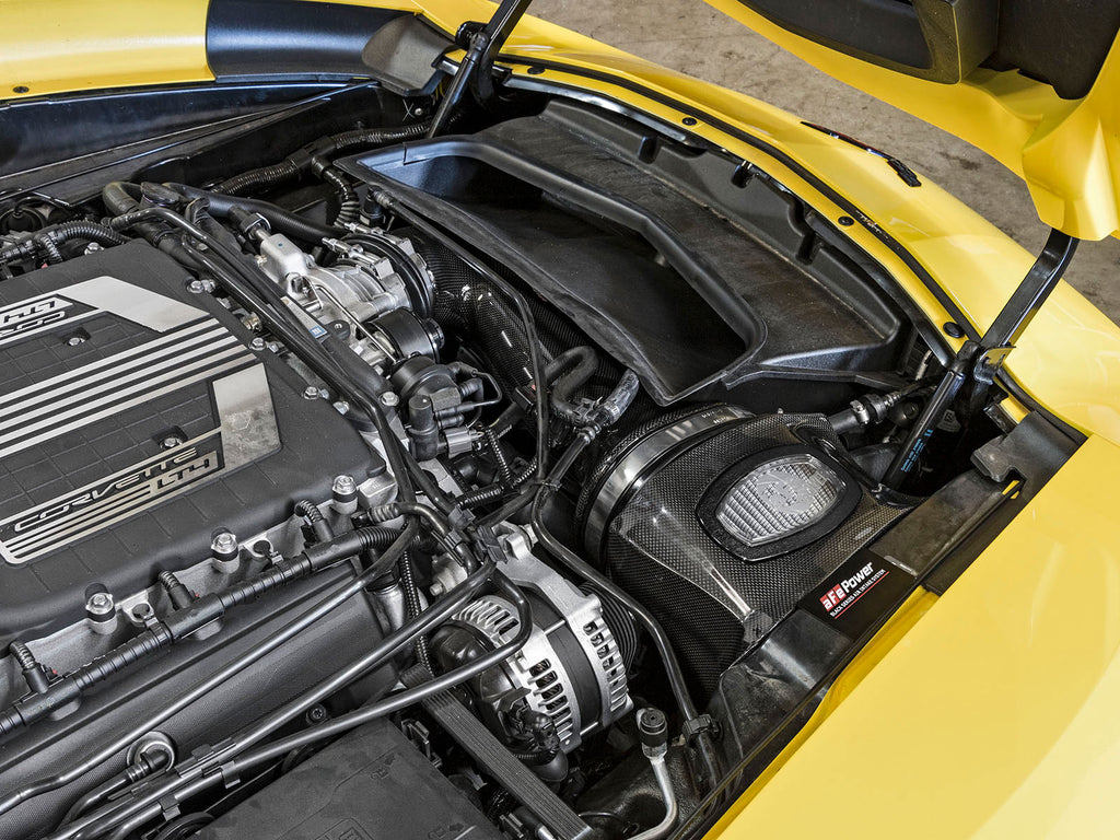 aFe Momentum Carbon Fiber Cold Air Intake System PDS/P5R 15-16 Chevrolet Corvette Z06 V8-6.2L aFe AFE52-74202-C