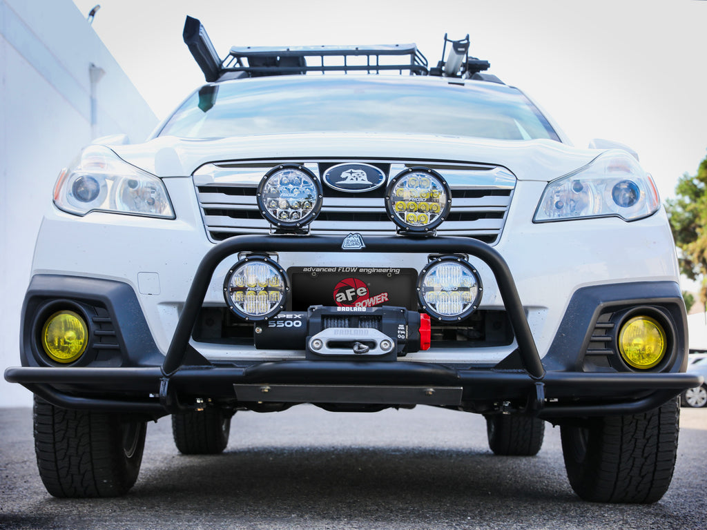 aFe POWER 20-23 Subaru Outback H4 2.4L (t) / H4 2.5L Terra Guard Front Bumper w/ Winch Mount - Black aFe AFE79-27012