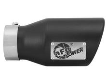 Load image into Gallery viewer, aFe Power Gas Exhaust Tip Black- 3 in In x 4.5 out X 9 in Long Bolt On (Black) aFe AFE49T30451-B09