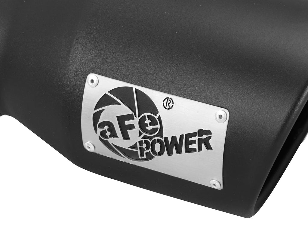 aFe Power Gas Exhaust Tip Black- 3 in In x 4.5 out X 9 in Long Bolt On (Black) aFe AFE49T30451-B09