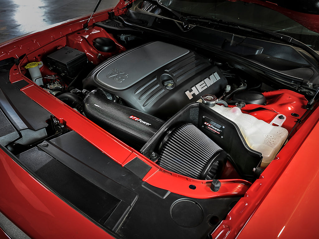 aFe POWER Magnum FORCE Carbon Fiber Stage 2 Track Series Pro Dry S CAIS - 11-18 Dodge Challenger V8 aFe AFE51-12162-C