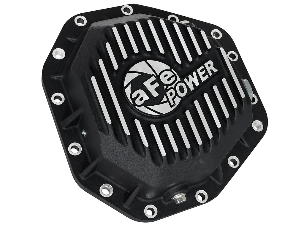 aFe Power Pro Ser Rear Diff Cover Black w/Mach Fins 2017 Ford Diesel Trucks V8-6.7L(td) Dana M275-14 aFe AFE46-70352