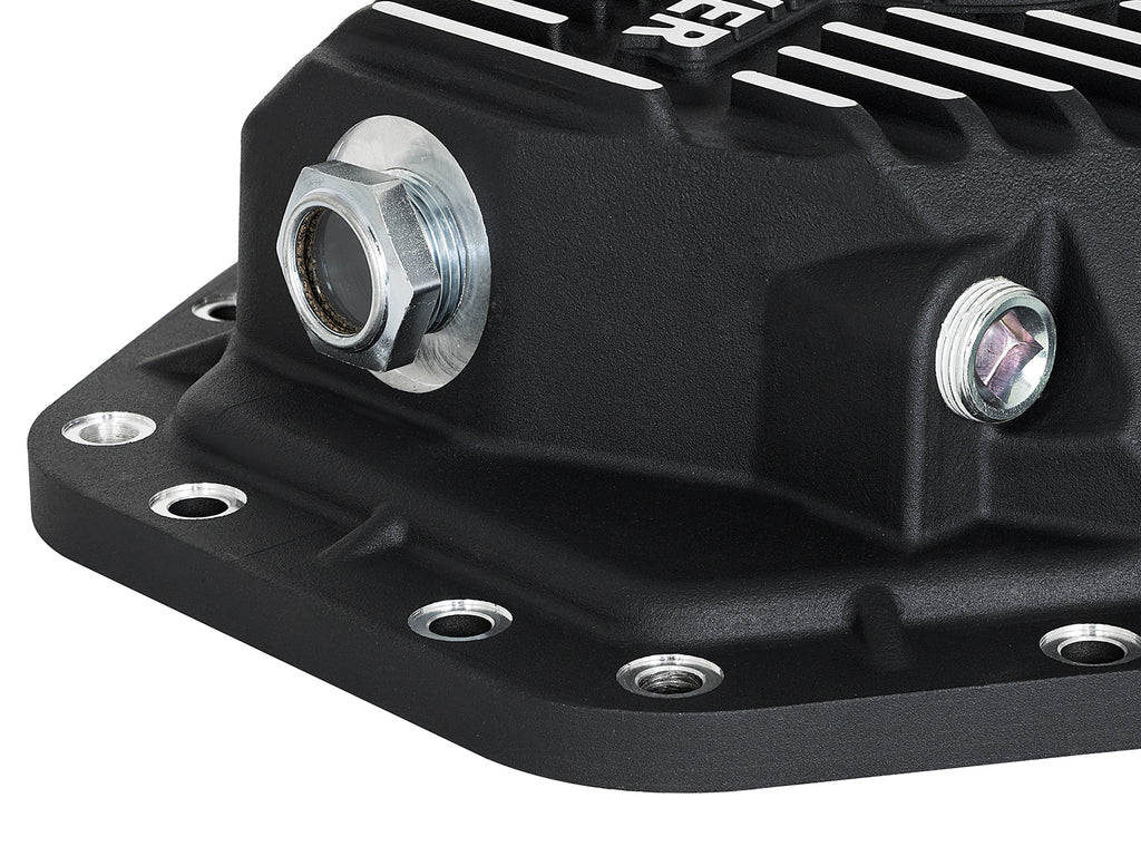 aFe Power Pro Ser Rear Diff Cover Black w/Mach Fins 2017 Ford Diesel Trucks V8-6.7L(td) Dana M275-14 aFe AFE46-70352