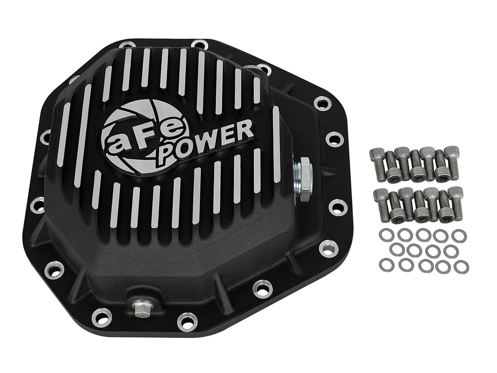 aFe Power Pro Ser Rear Diff Cover Black w/Mach Fins 2017 Ford Diesel Trucks V8-6.7L(td) Dana M275-14 aFe AFE46-70352